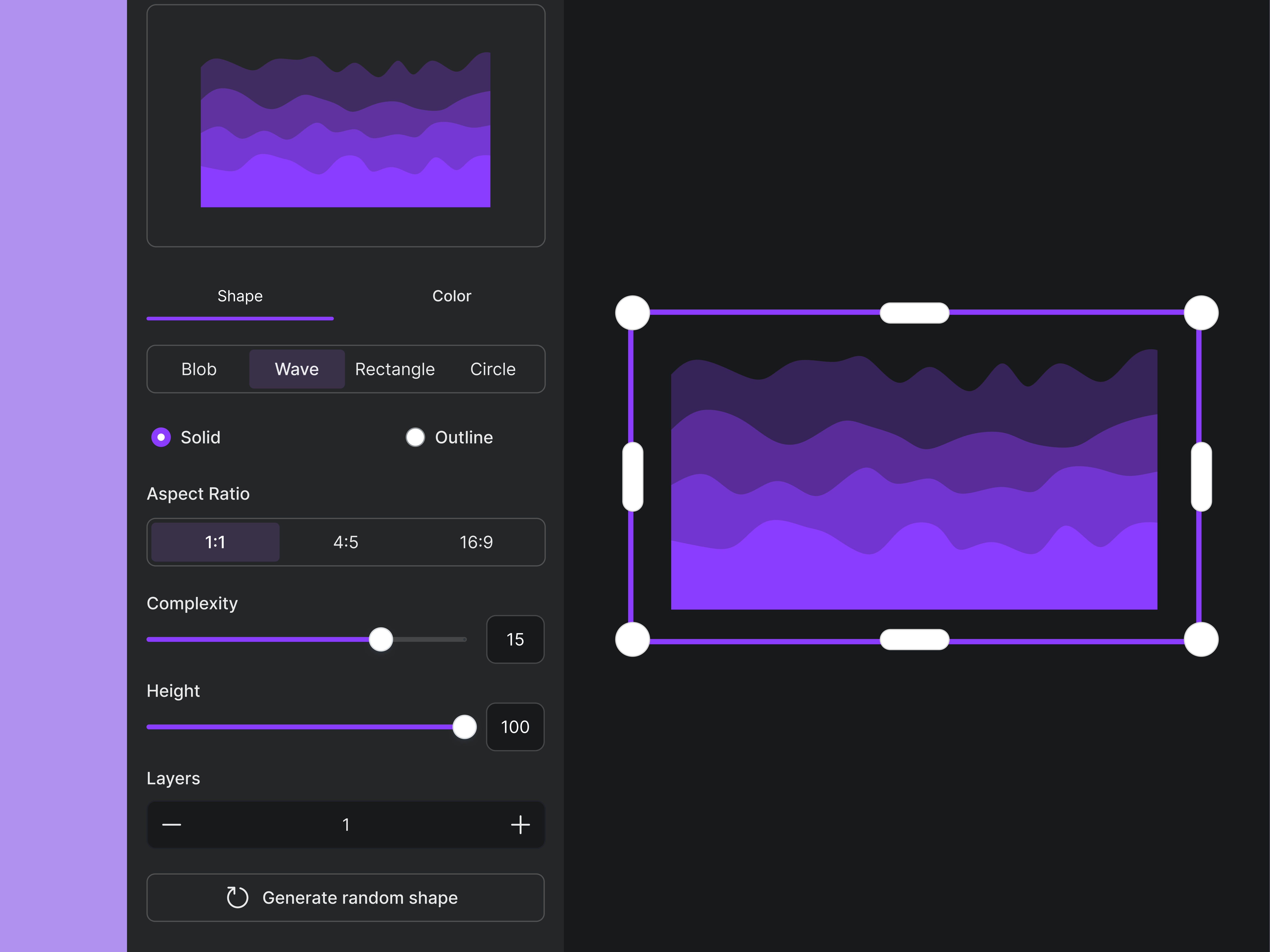 Gradient Shapes Example 2